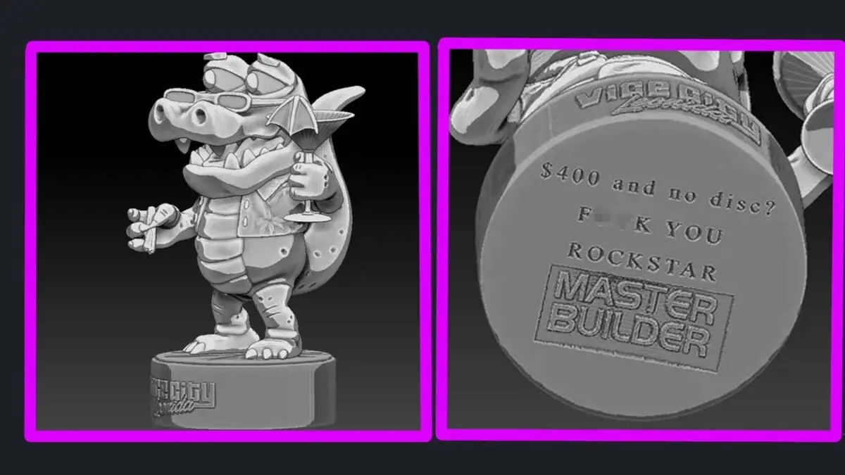GTA 6′ s Collector’s Box Gator Statue Can Now Be 3D Printed: ‘$400 And No Disc? F**k You Rockstar’