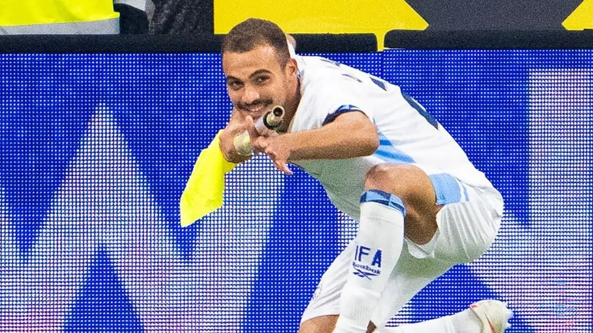 Israel footballer sent off for using corner flag in gun-firing goal celebration