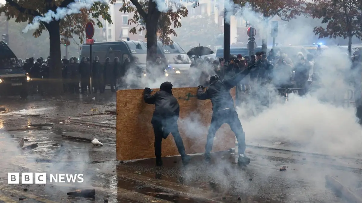 More than 1,300 arrested as clashes follow another day of mass protests across France